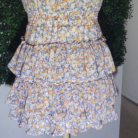 Rare Editions Floral Ruffle Dress - Multicolor - Picture 3 of 4